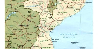 Mapa de carreteras Mozambique