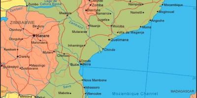 Mapa de la costa de Mozambique