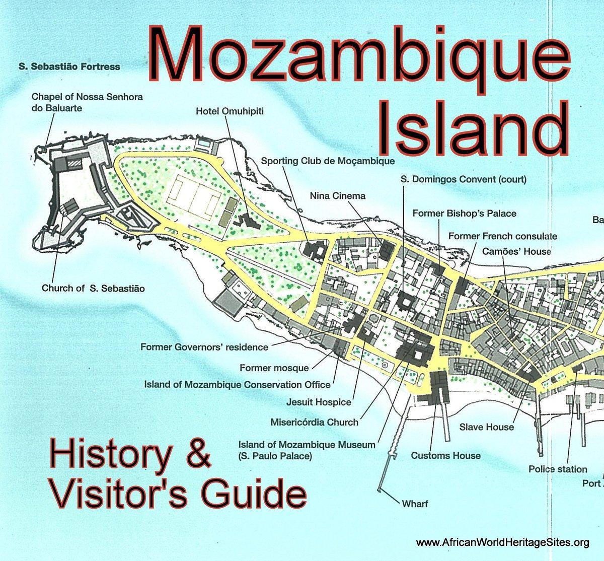 mapa de la isla de Mozambique