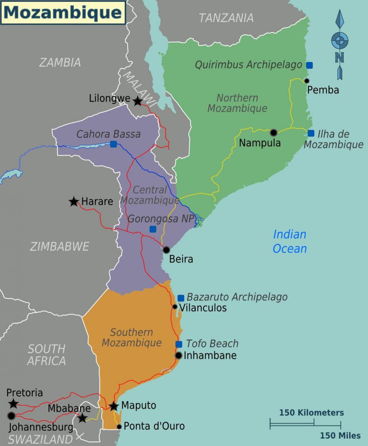 Mozambique centros turísticos cerca de maputo