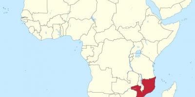 Mapa de Mozambique áfrica